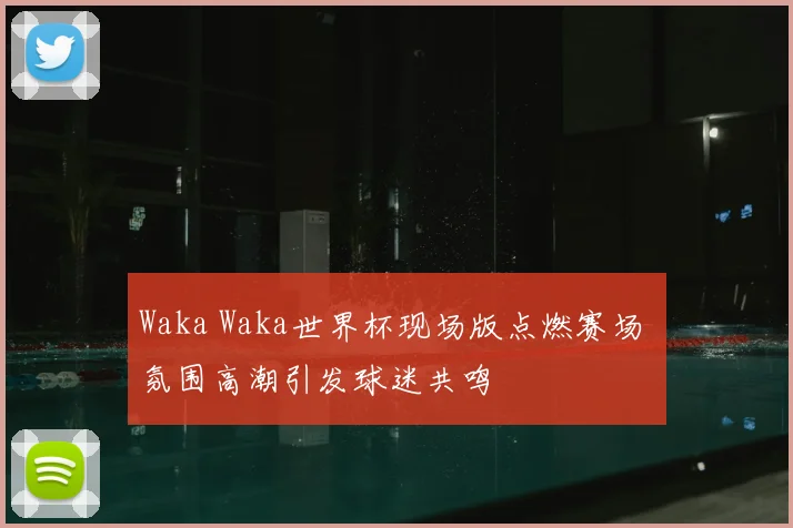 Waka Waka世界杯现场版点燃赛场 氛围高潮引发球迷共鸣